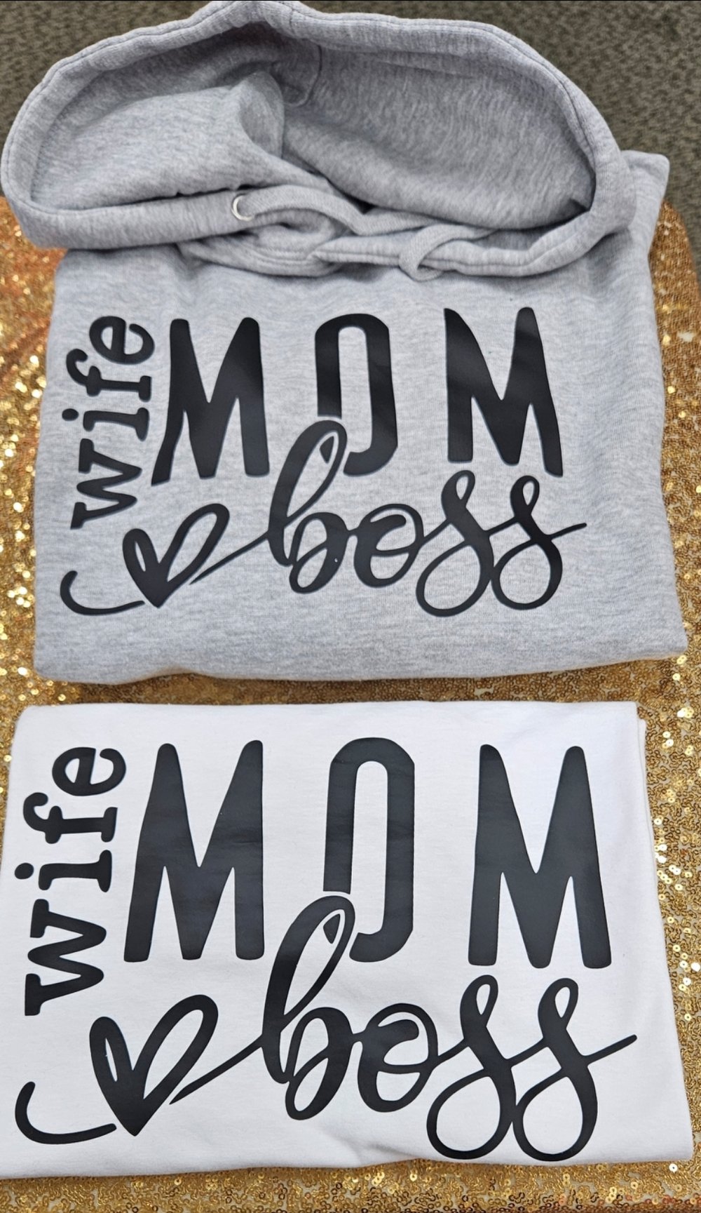 Image of Wife mom boss hoodie / shirt 