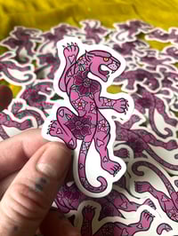 Image 1 of Pink Panther, Peony, & Cherry Blossom 3" Sticker