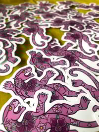Image 2 of Pink Panther, Peony, & Cherry Blossom 3" Sticker