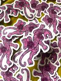 Image 4 of Pink Panther, Peony, & Cherry Blossom 3" Sticker