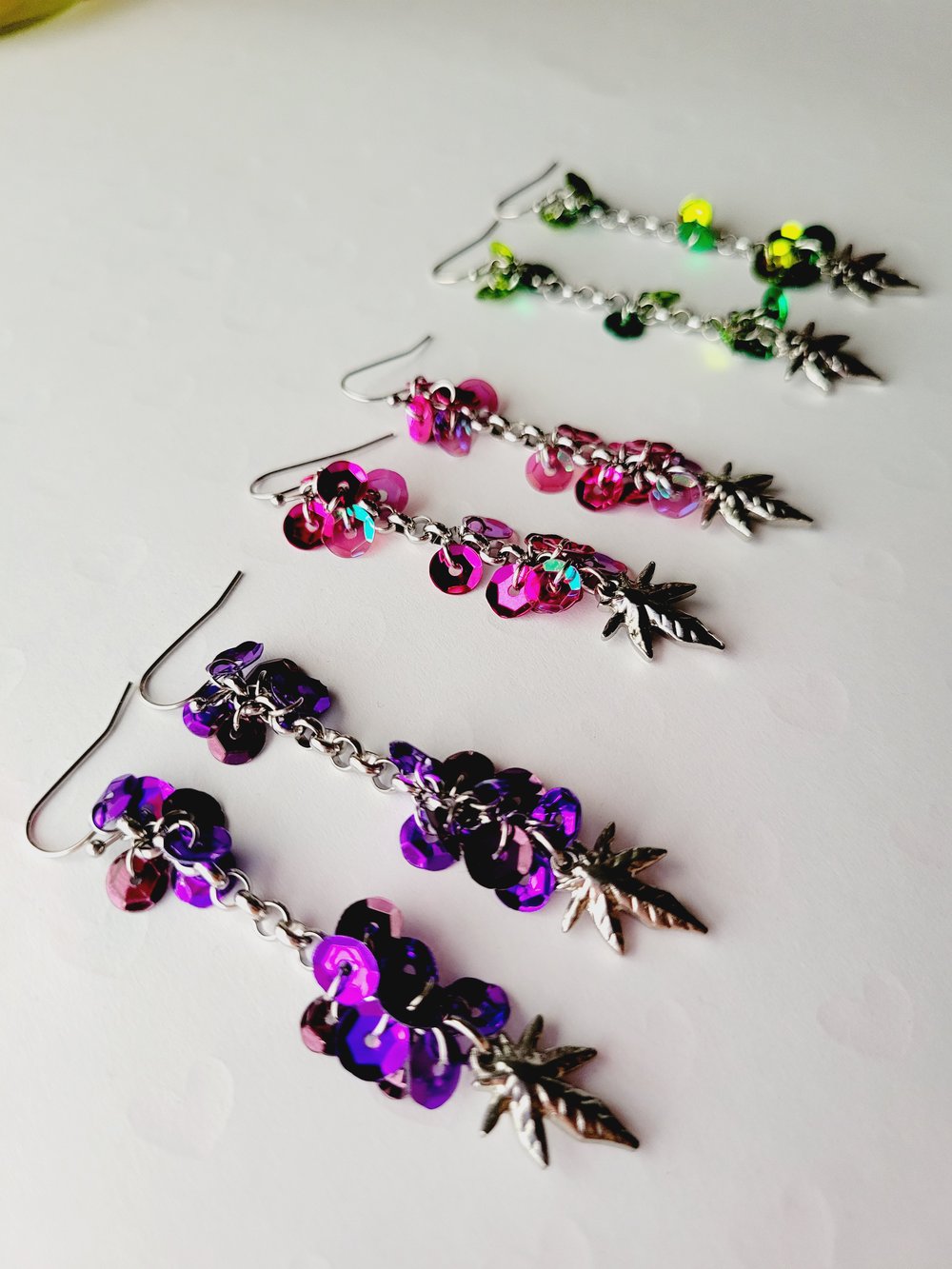 Image of HBC♡ "Candy Kush" Sequin Earrings 