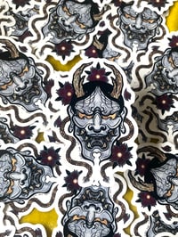 Image 3 of Hannya Mask 3" Japanese Tattoo Sticker