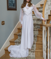 Image 2 of 1970s Prairie Wedding Dress