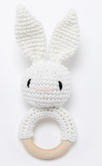 Image 1 of Handcrafted Crochet Bunny Rattle
