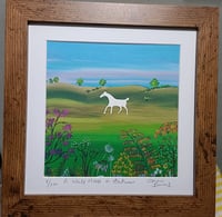 Image 4 of A White Horse In Autumn limited edition print