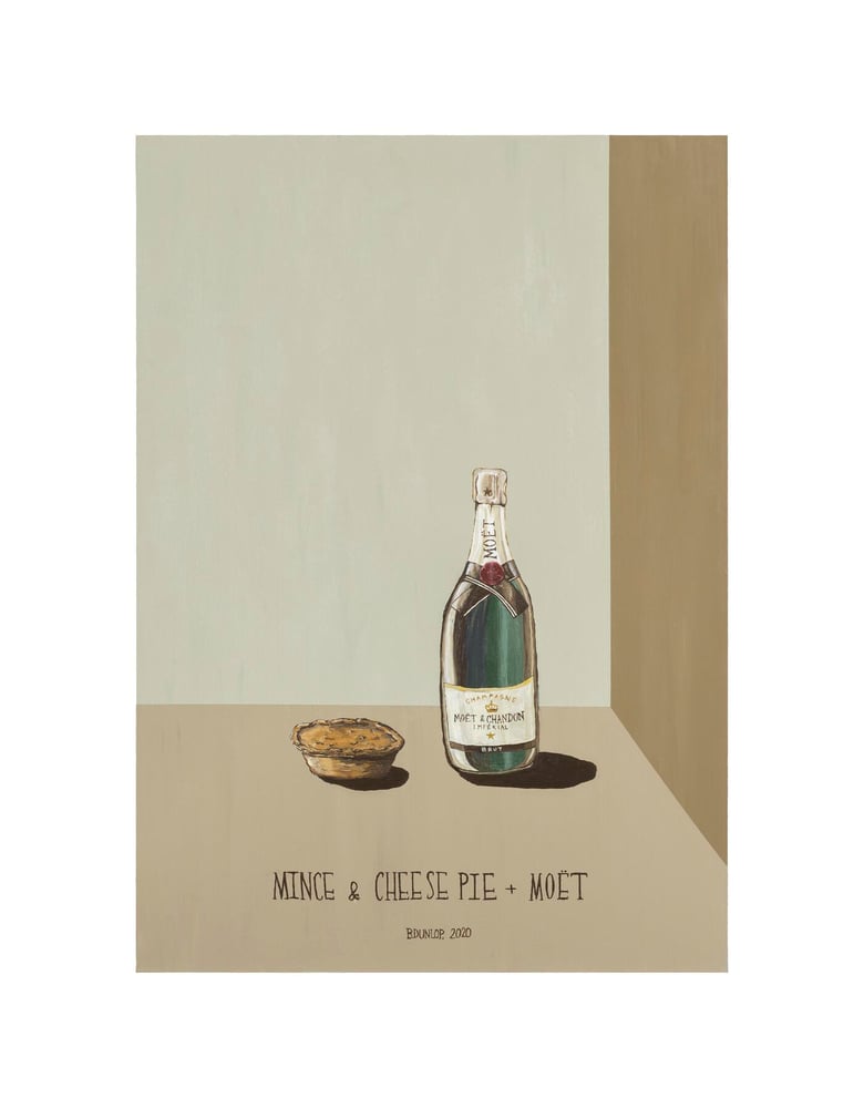 Image of Mince & Cheese Pie and Moët - [signed, unframed print 1/50]