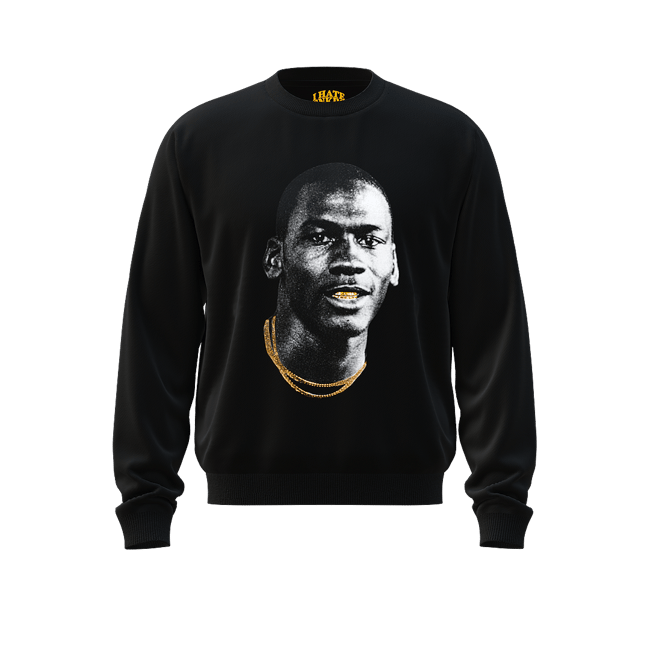 GOLD MOUTH CREWNECK BLACK