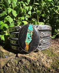 Image 4 of WL&A Handmade Old Style Heavy Ingot Black Jack Cuff - Wrist 7.5in to 8.25in - 173 Grams