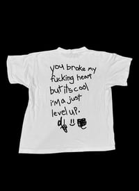 LEVEL UP WHITE SHORT SLEEVE TEE SHIRT