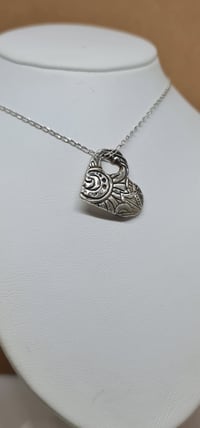 Image 2 of Silver Have a Heart Pendant & Stud Earrings(SJ042)