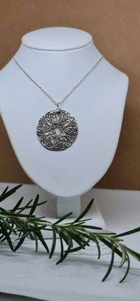Image 2 of Silver French Floral Design Pendant (SJ045)