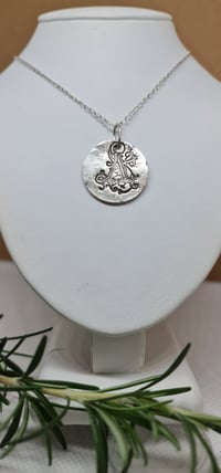 Image 2 of My Initial Silver Letter A Pendant (SJ051)