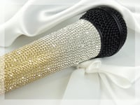 Image 2 of Silver to Gold Fade Crystal Slip On Sleeve for Wired Mic
