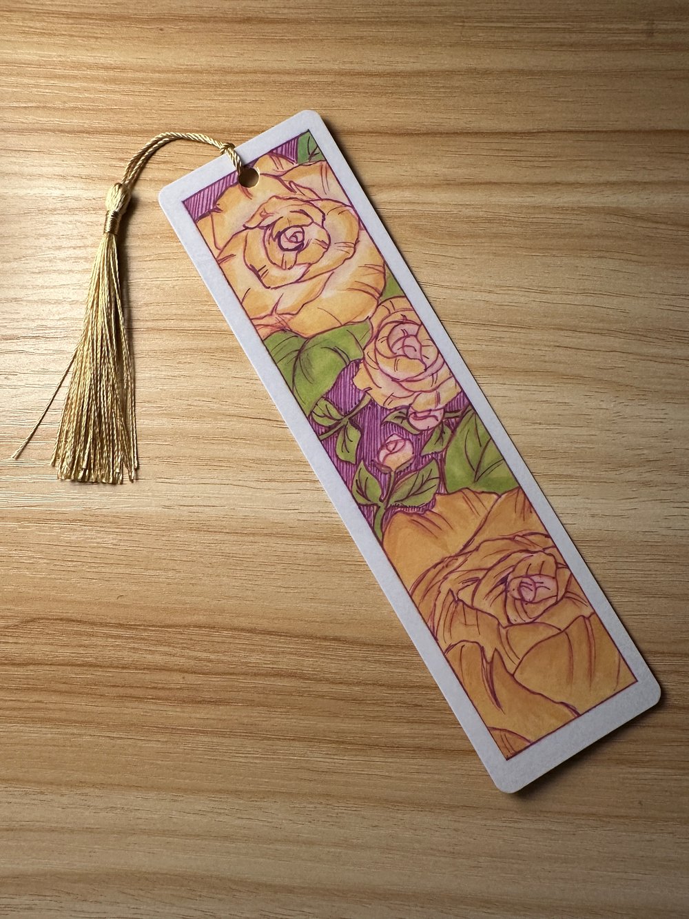 Image of Golden Peony Bookmark
