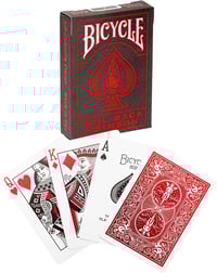 Image 1 of Bicycle Metalluxe Red Foil Back Playing Cards