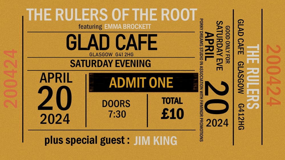 Image of Glad Cafe Ticket