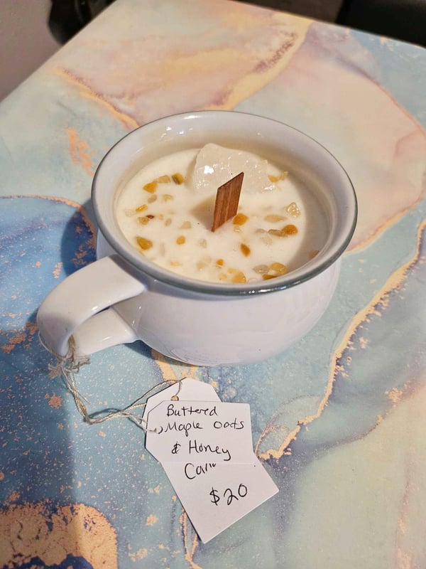 Image of Buttered Maple Oats & Honey - TEACUP CANDLE
