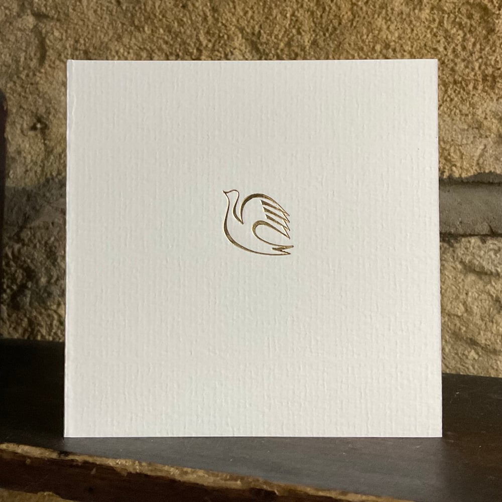 Image of GOLD FOILED DOVE GREETINGS CARD