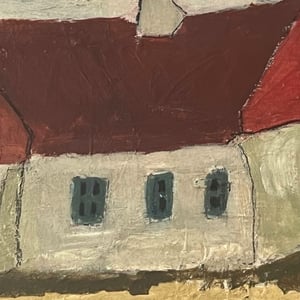 Image of Swedish School Painting, 'Skane Farmhouse.'