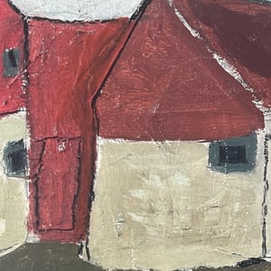 Image of Swedish School Painting, 'Skane Farmhouse.'