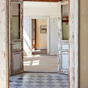 Image of Swedish School Painting, 'Skane Farmhouse.'