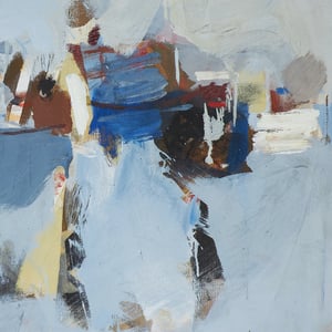 Image of Mid Century, Swedish, Abstract Oil Painting,  'Ibiza.' Adrian van Arkel 1924-2006