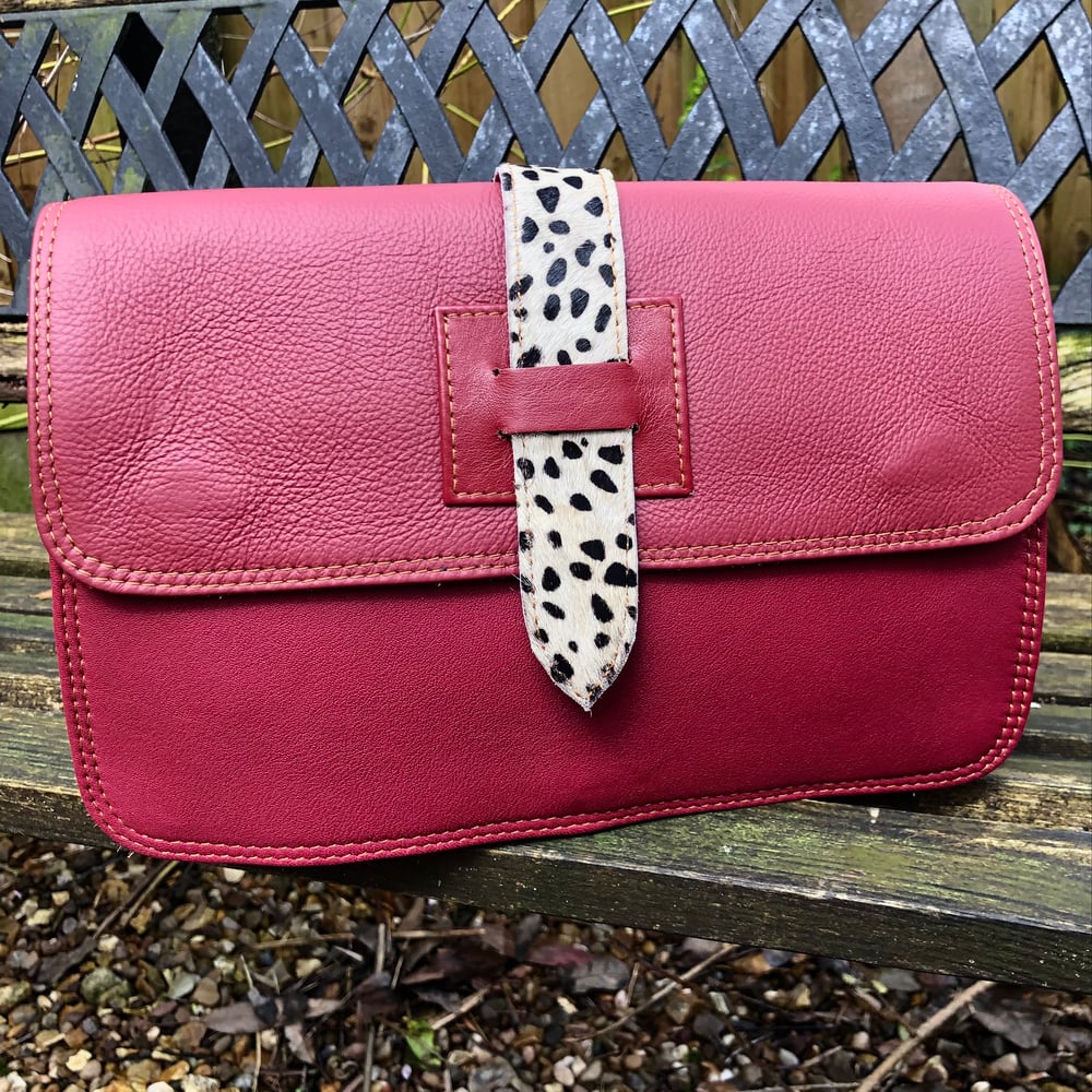 Image of Harlequin Collection - Recycled leather clutch/crossbody Two Ways #4C