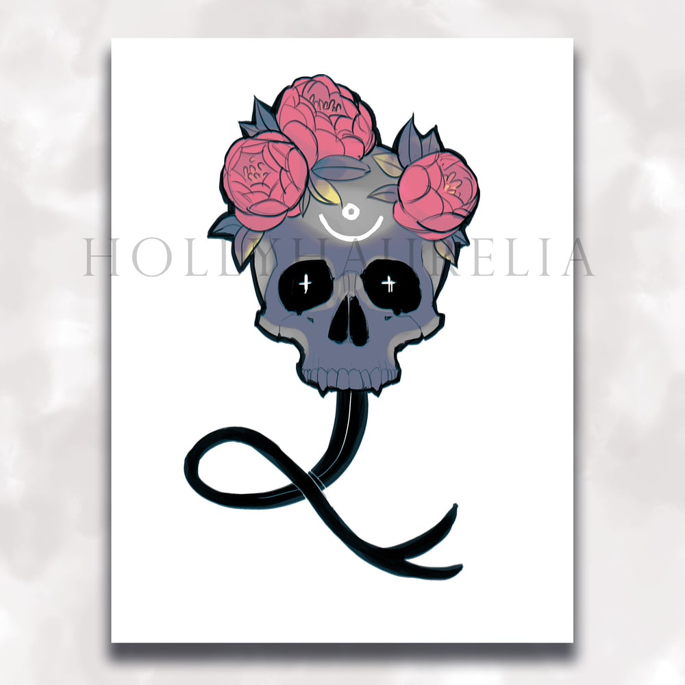 Skull with Tongue single sticker