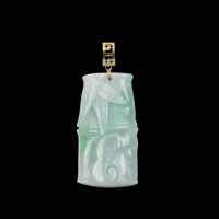Image 1 of 10 K Harmony And Balance Bamboo Pendant 
