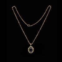 Image 2 of 10 K Ancient Frame Cabochon Pendant 