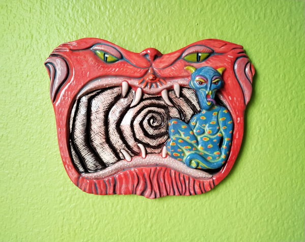 Image of HELLMOUTH CERAMIC BAS RELIEF 