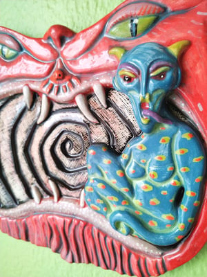 Image of HELLMOUTH CERAMIC BAS RELIEF 