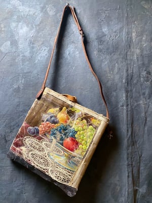 Image of one of a kind painting bag - oma's tafel