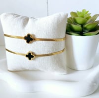 Image 6 of Gold Four Leaf Clover Bracelet