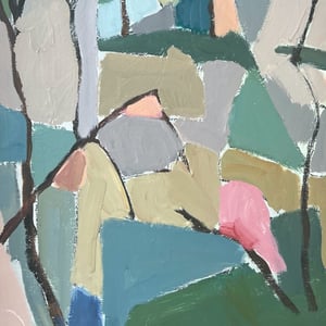 Image of Swedish, Abstract, Landscape Painting.
