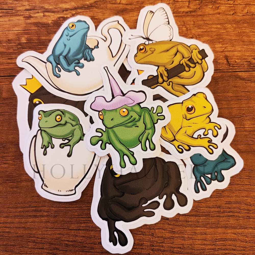 Fancy Frogs single sticker