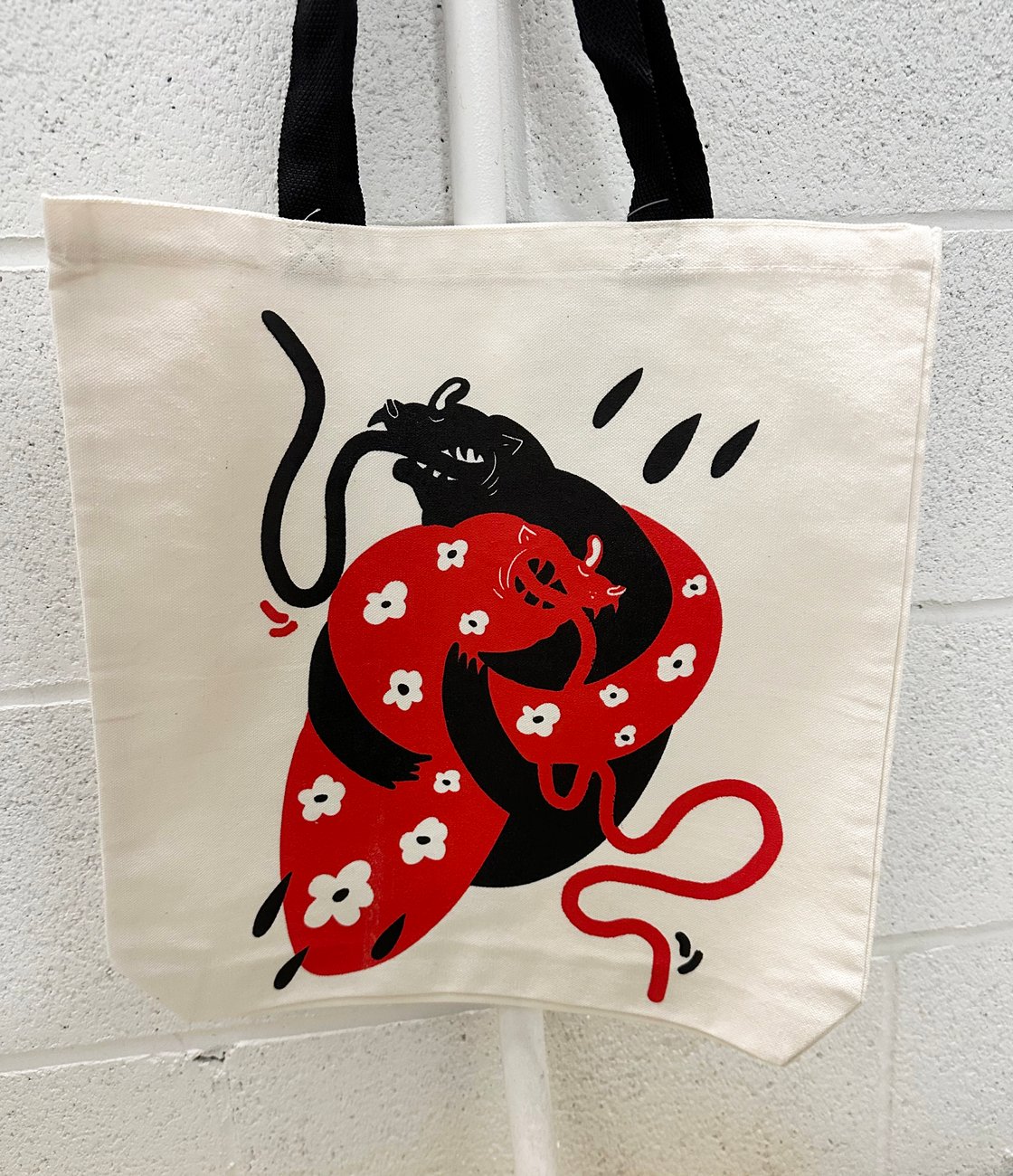 Image of "Embracing" Screen Printed Le Panther Tote Bag