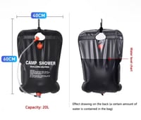 Image 3 of 20L Camping Shower Bag Portable Solar Heated Shower 