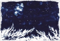 Image 1 of Echoes of Metzä, Tapestry reproduction of cyanotype print