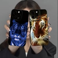 Image 1 of Tiger Pattern Silicone Phone Case 