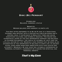 Image 4 of 10K Fu Fuku Fortune Zhong Disc Pendant Rhodonite