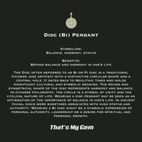 Image 2 of 10 K Yin And Yang Disk Pendant