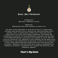 Image 4 of 10K Ribboned Fu Fuku Fortune Zhong Disc Pendant 