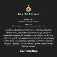 Image 4 of 10 K Classic Disc Pendant 