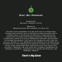 Image 4 of 10 K Classic Disk Pi Pendant 