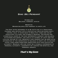 Image 4 of 10 K Ribboned Fu Fuku Fortune Zhong Disc Pendant 