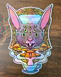 Image 1 of March Hare Holographic Sticker