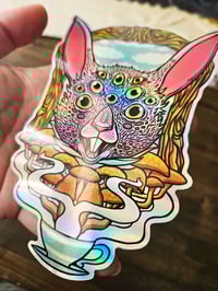 Image 2 of March Hare Holographic Sticker