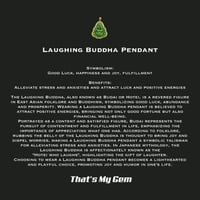 Image 4 of 10K Cha'an Hong Jade Laughing Buddha Pendant (Fully Iced) Strong Green