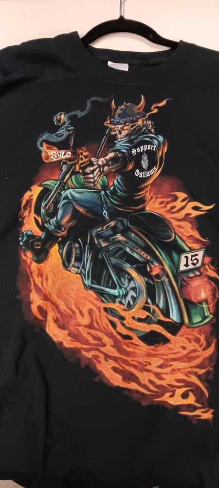 Image of Support  Biker with Flames